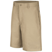 Cotton Casual Plain Front Shorts - Extended Sizes